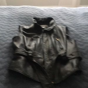 Genuine soft leather vest jacket